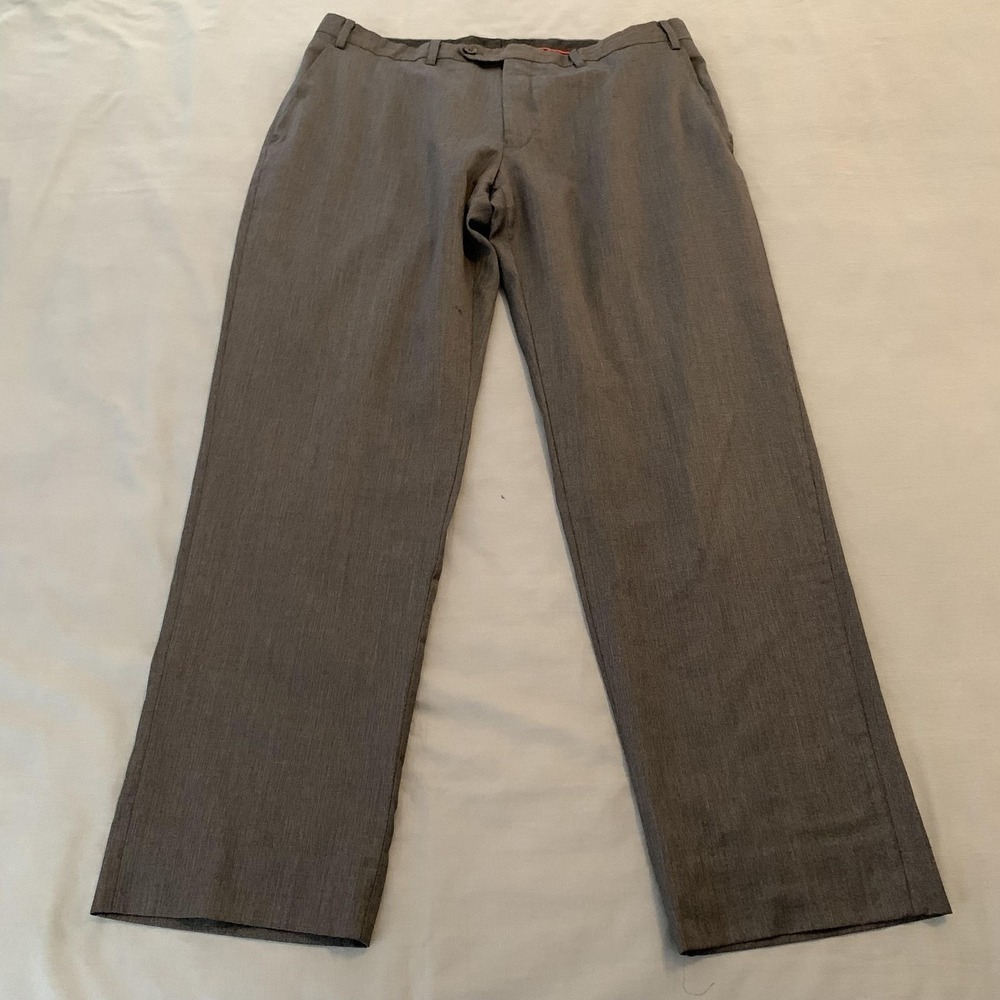 Alfani Pants Mens 36x30 Gray 100% Wool Flat Front Straight Leg Dress Business